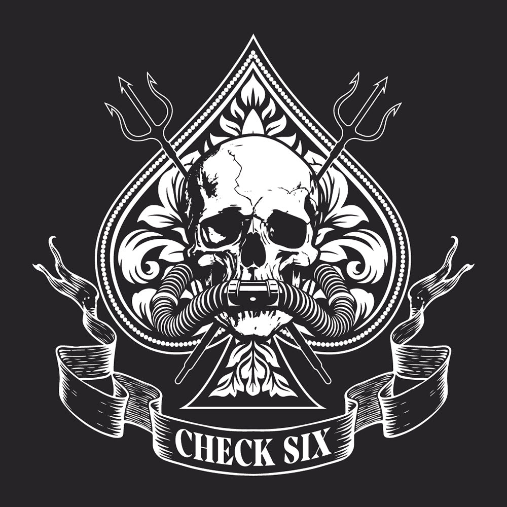 Check Six With Skull Scuba T-Shirt